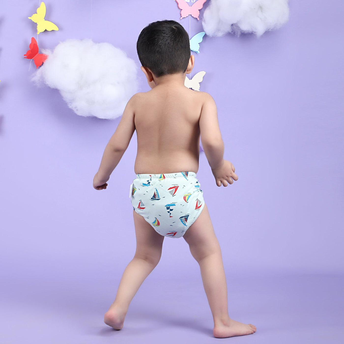 Blue & White Padded Underwear for Growing Babies/Toddlers (Pack of 2)