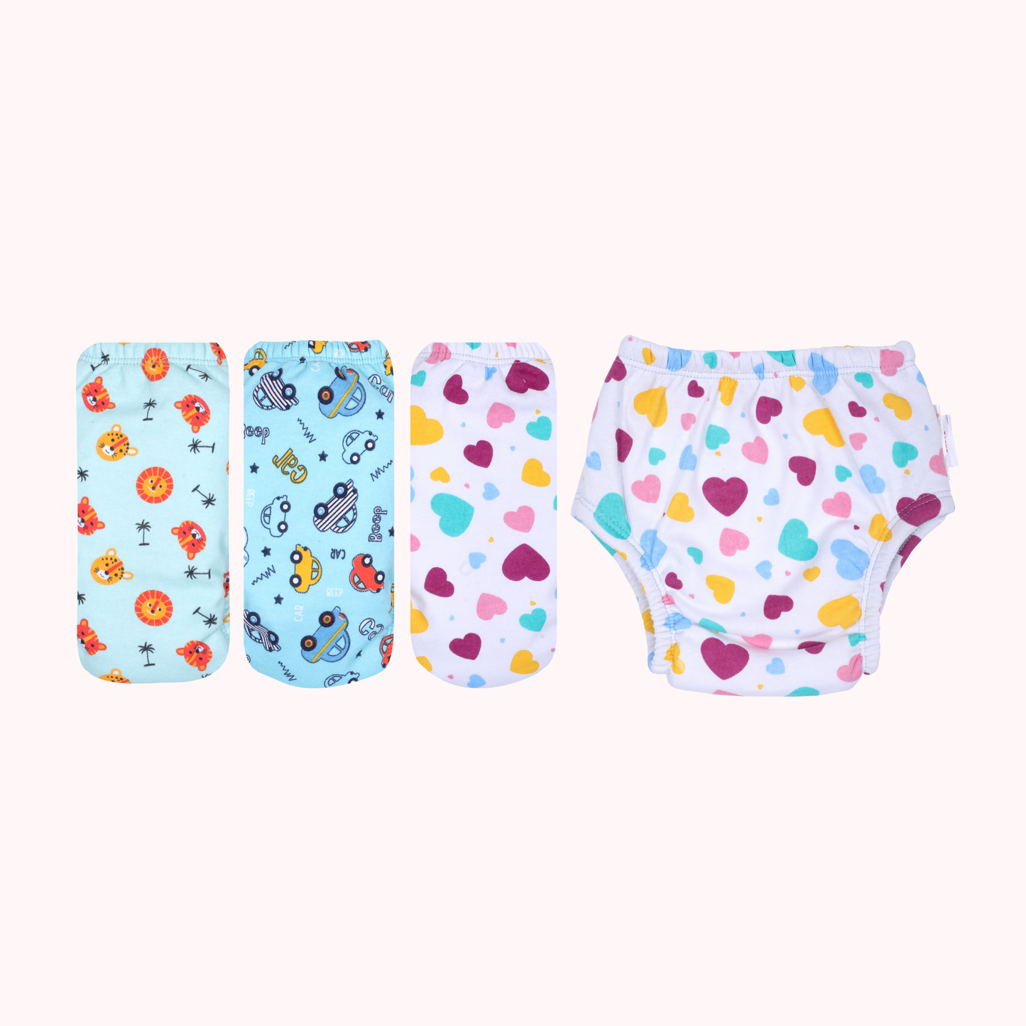 Pack of 3 Aqua, Strip & Blue Padded Underwear for Growing Babies/Toddlers