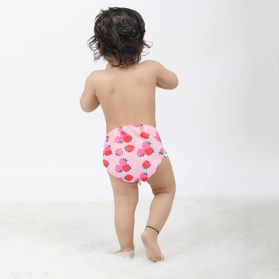 White & Baby Pink DryFeel Improvus Cloth Nappy - Langot (Pack of 2)