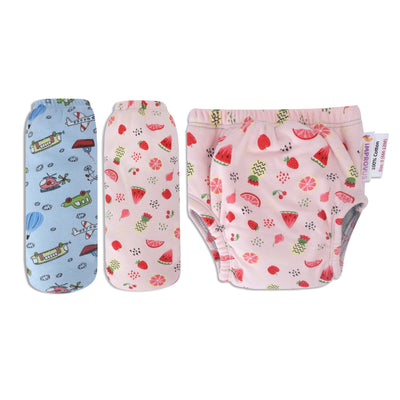 Blue & Pink Padded Underwear for Growing Babies/Toddlers (Pack of 2)