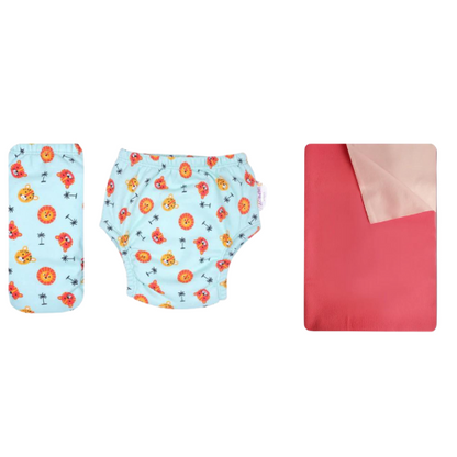 Improvus Padded Underwear with Reusable Waterproof Baby Dry Sheet (Pack of 2)