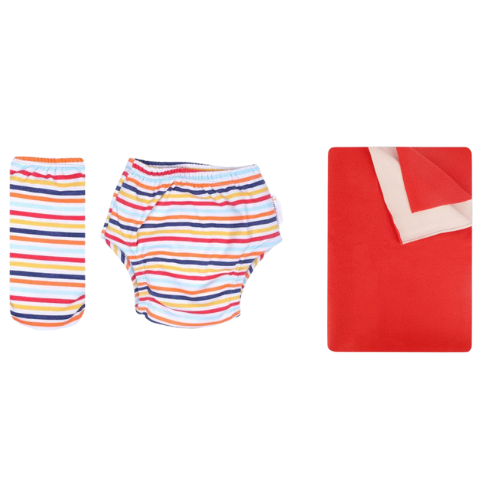 Improvus Padded Underwear with Reusable Waterproof Baby Dry Sheet (Pack of 2)