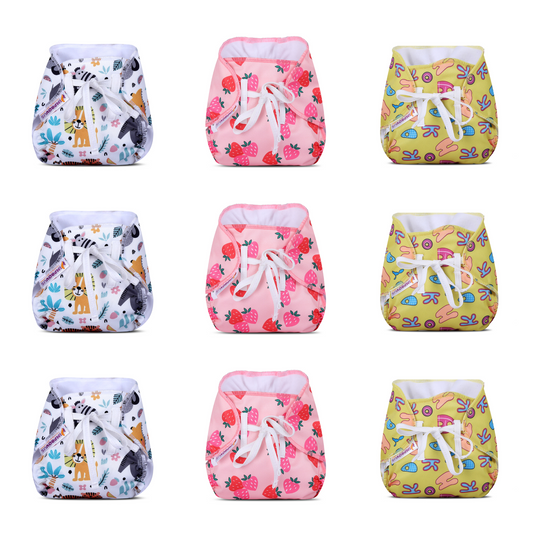 DryFeel Improvus Cloth Nappy - Langot (Pack of 9)