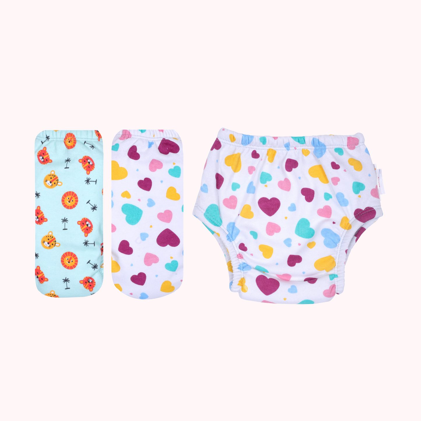 Strip & Blue (Pack of 2) Padded Underwear for Growing Babies/Toddlers