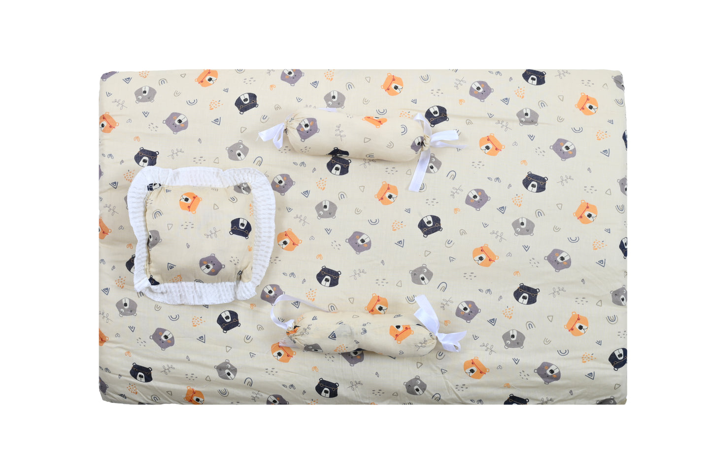 Improvus Teddy Print Bedding Set of Baby (0-6 MONTHS)