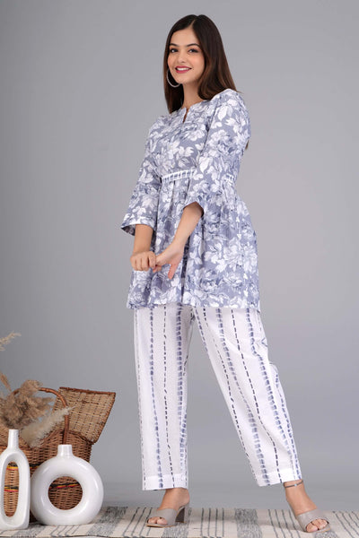 Super Comfortable Floral Printed Cotton Co Ord set for Women