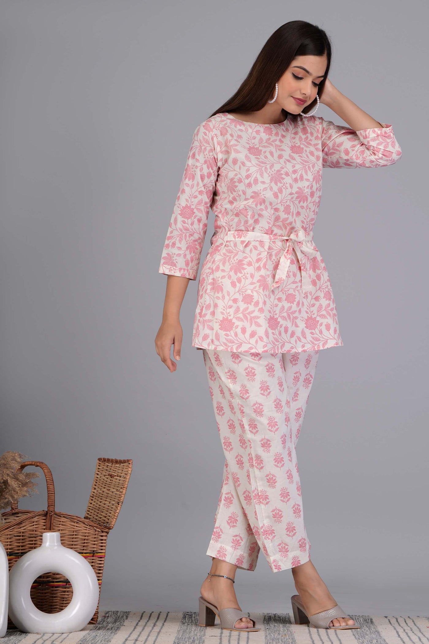 Improvus Famous Cotton Floral Printed Co Ord Set for Women