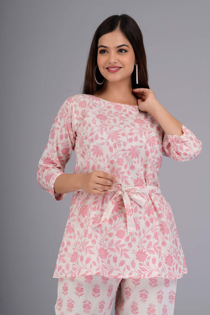 Improvus Famous Cotton Floral Printed Co Ord Set for Women