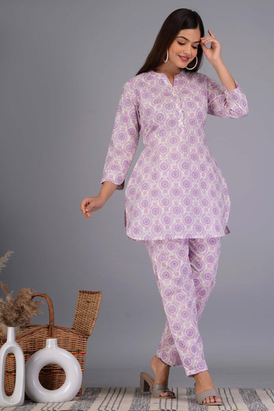 Mom's Demanded Floral Printed Cotton Co Ord Set