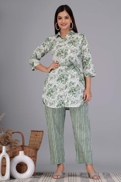 Easy to Wear Floral Printed Cotton Co Ord Set for Women