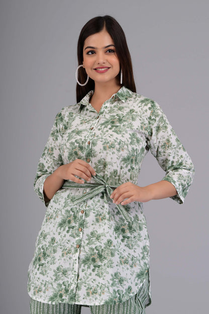 Easy to Wear Floral Printed Cotton Co Ord Set for Women